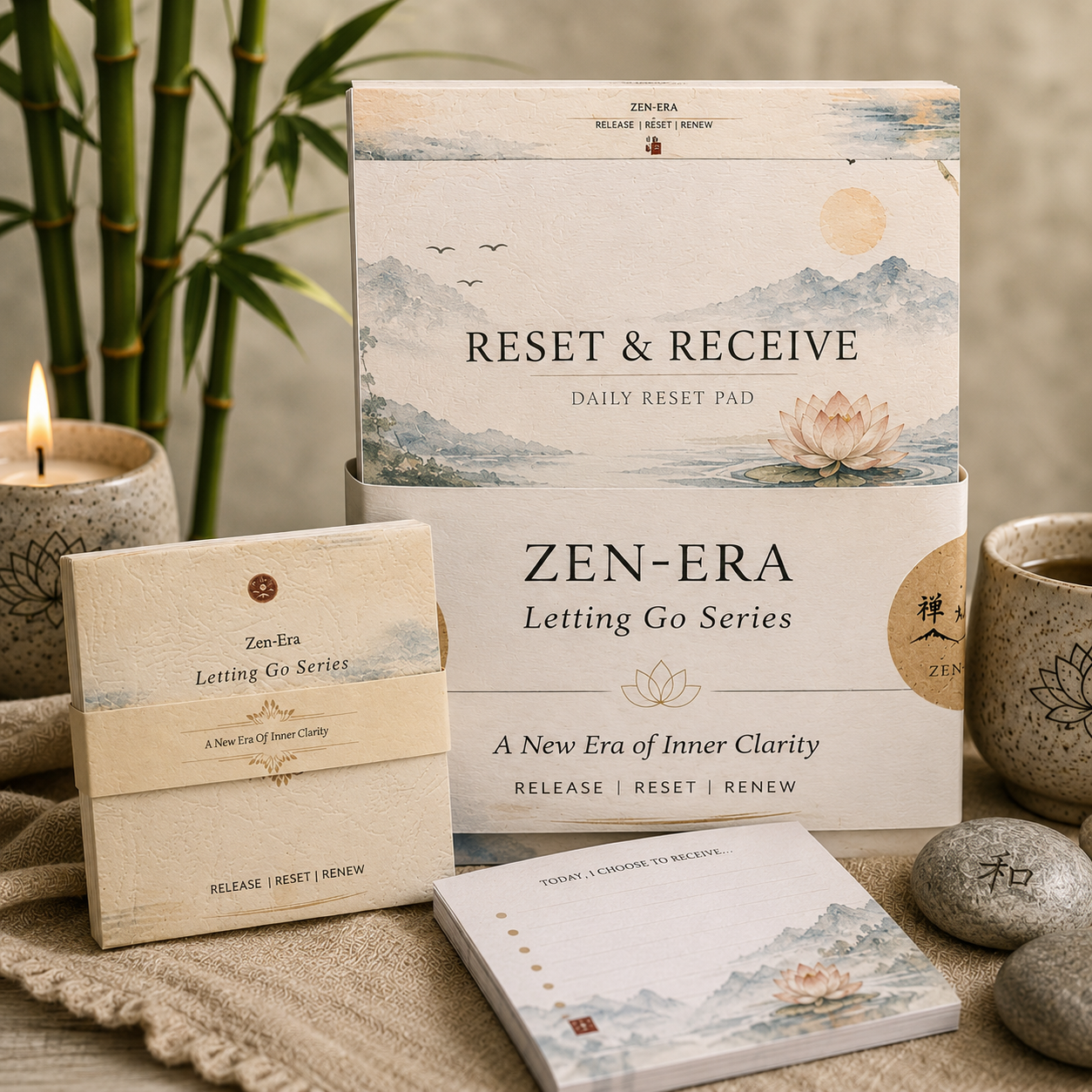 Complete Letting Go Reflection Pad Collection | 3 Handmade Pads + 3 Complimentary Memo Pads