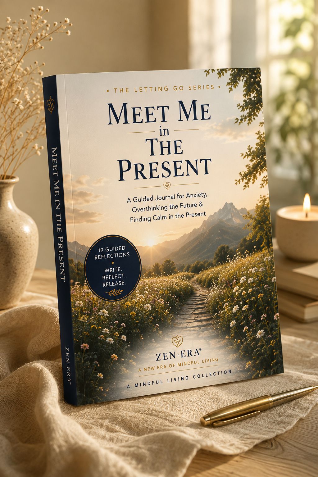 Meet Me in the Present — Anxiety & Overthinking Guided Journal | Digital Fillable Download