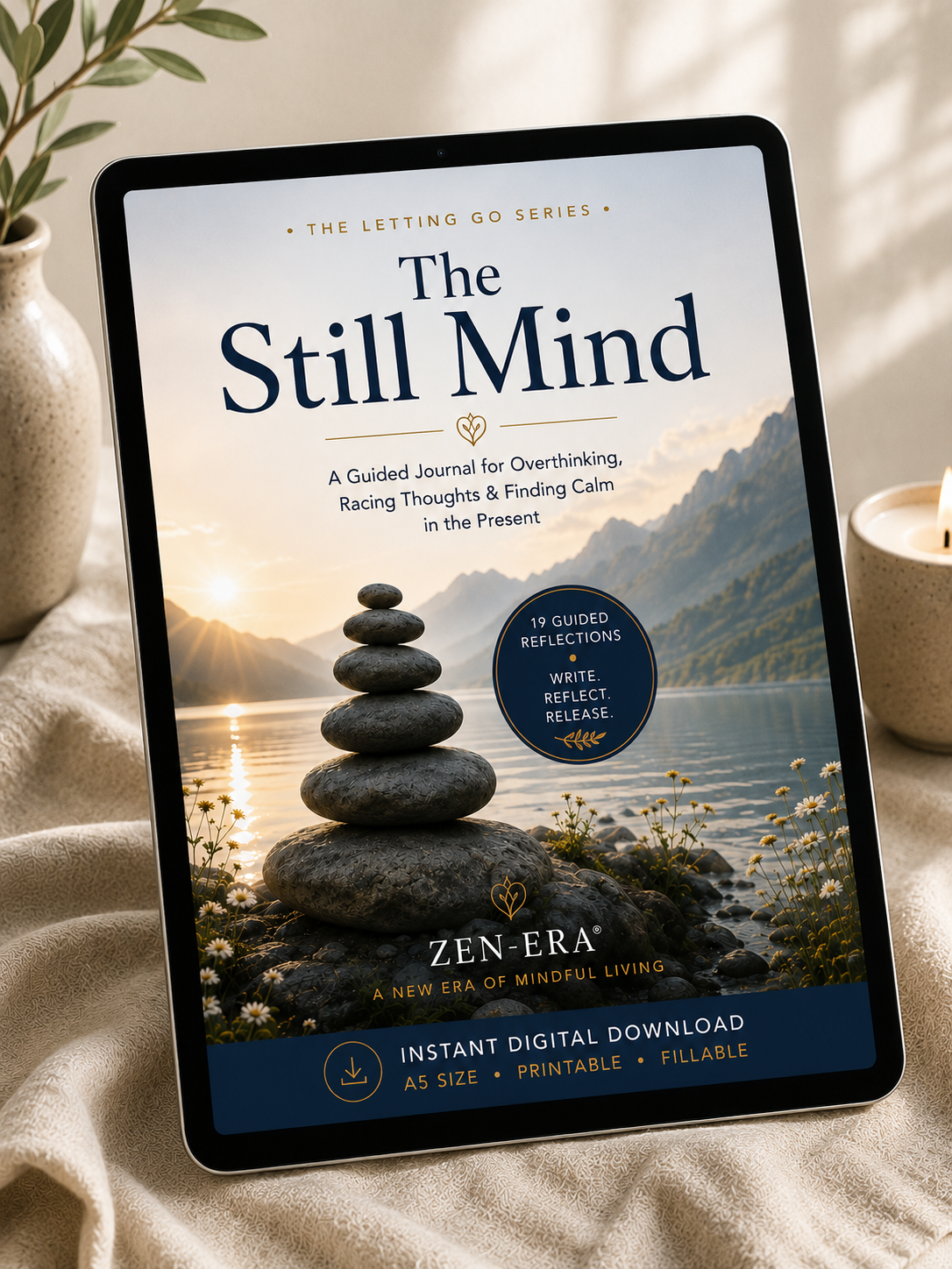 The Still Mind — Guided Journal for Overthinking & Racing Thoughts | Digital Refillable Download