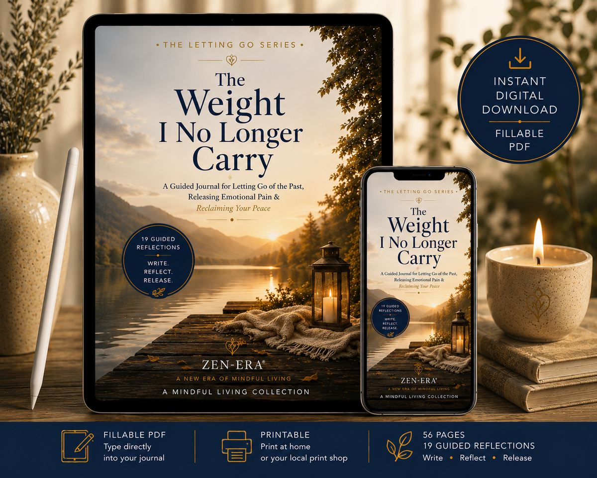The Weight I No Longer Carry — Letting Go Guided Journal | Fillable Digital Download
