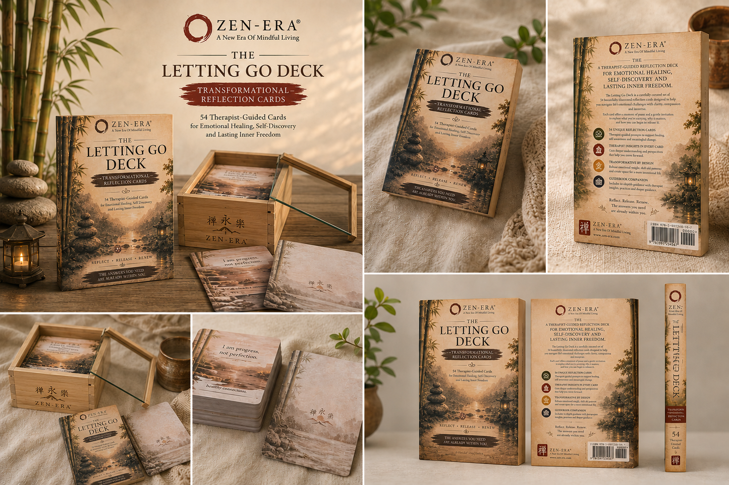 The Letting Go Deck™ | 54 Therapist-Guided Transformational Reflection Cards for Emotional Healing & Personal Growth