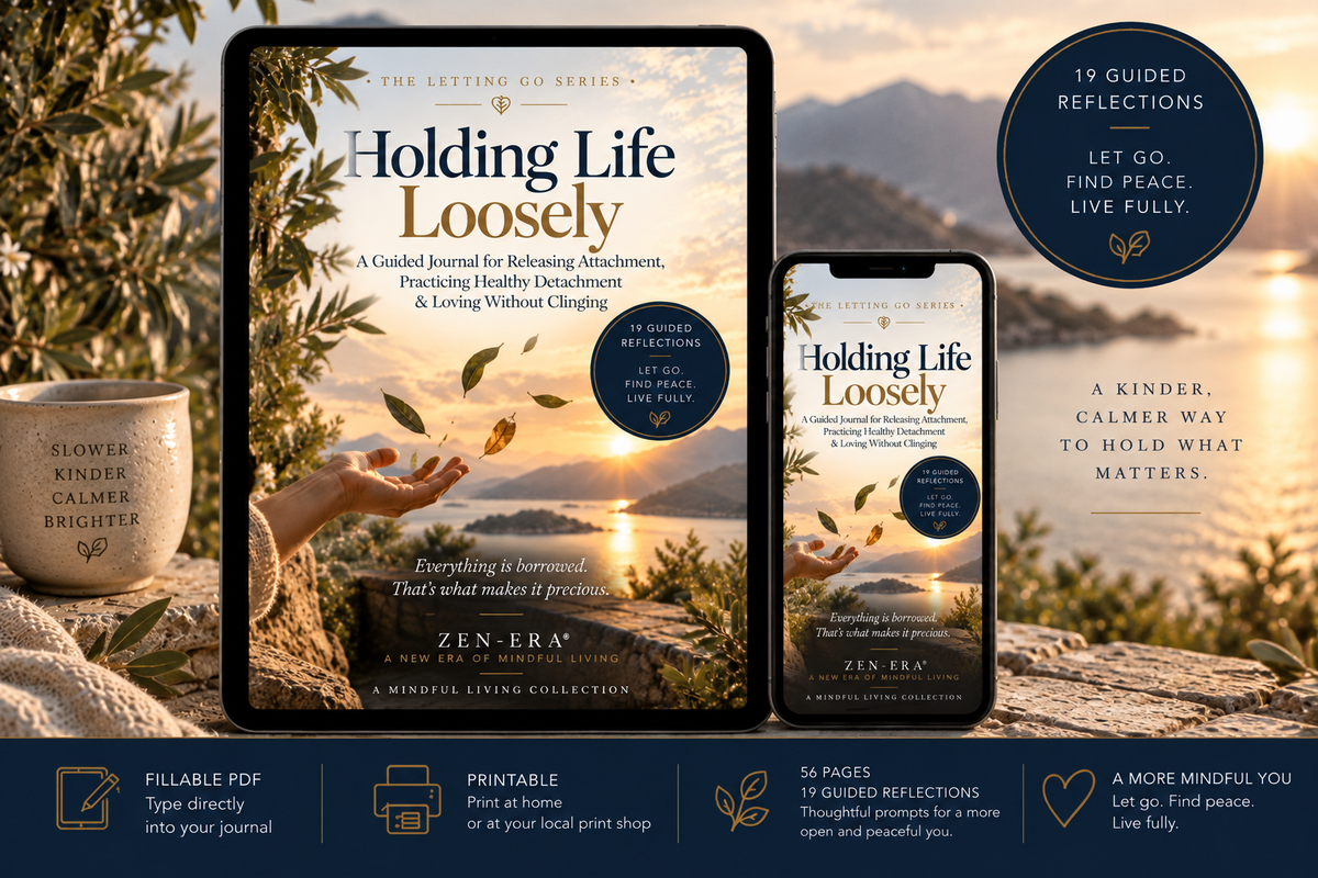 Holding Life Loosely — Attachment, Control & Healthy Detachment Guided Fillable Journal