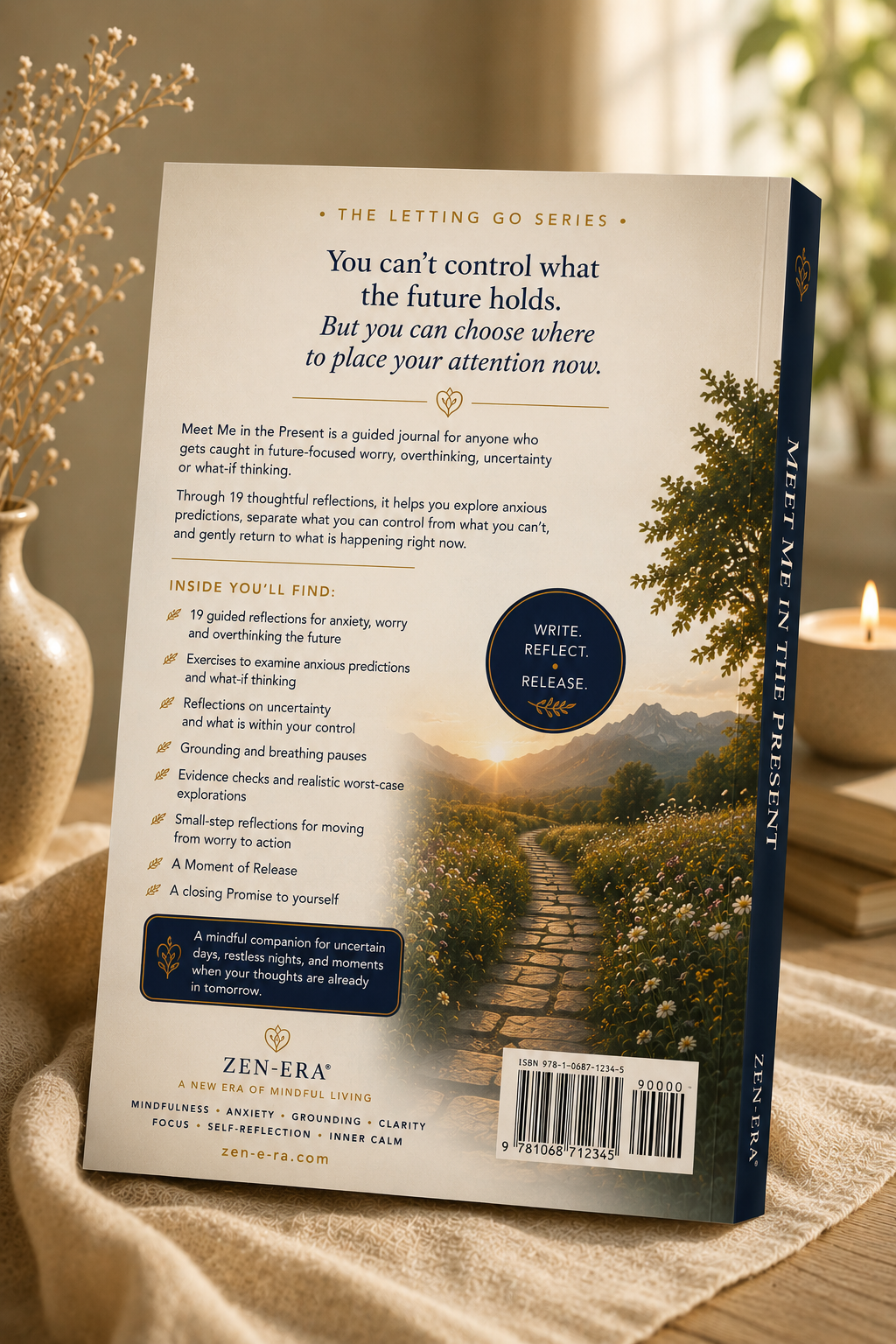 Meet Me in the Present — Anxiety & Overthinking Guided Journal | Digital Fillable Download