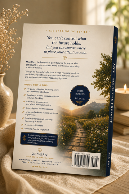 Meet Me in the Present — Anxiety & Overthinking Guided Journal | Digital Fillable Download