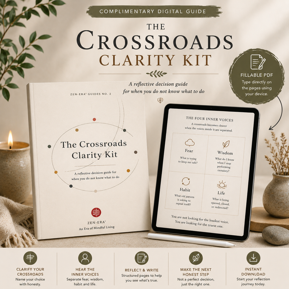 The Crossroads Clarity Kit — Reflective Decision Guide | Complimentary Digital Download
