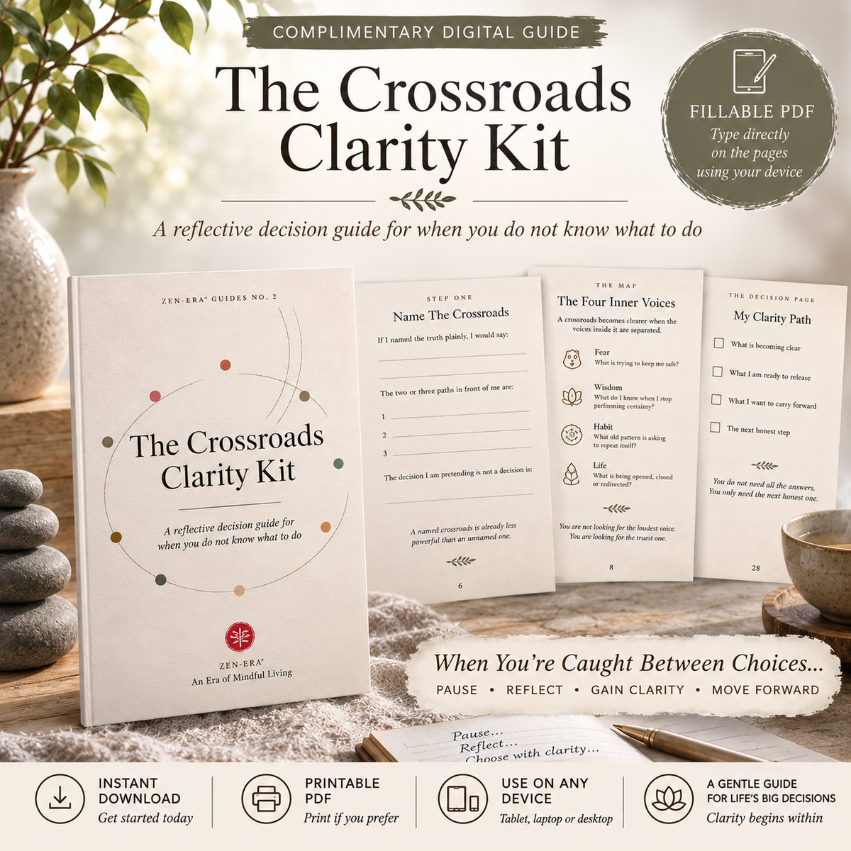 The Crossroads Clarity Kit — Reflective Decision Guide | Complimentary Digital Download