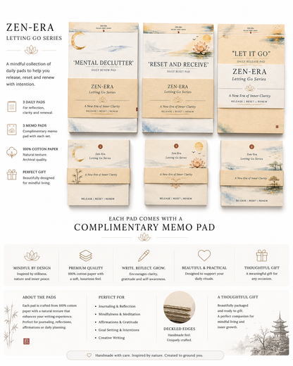 Mental Declutter™ Daily Renew Pad | Therapist-Guided Reflection Notepad with Complimentary Memo Pad |