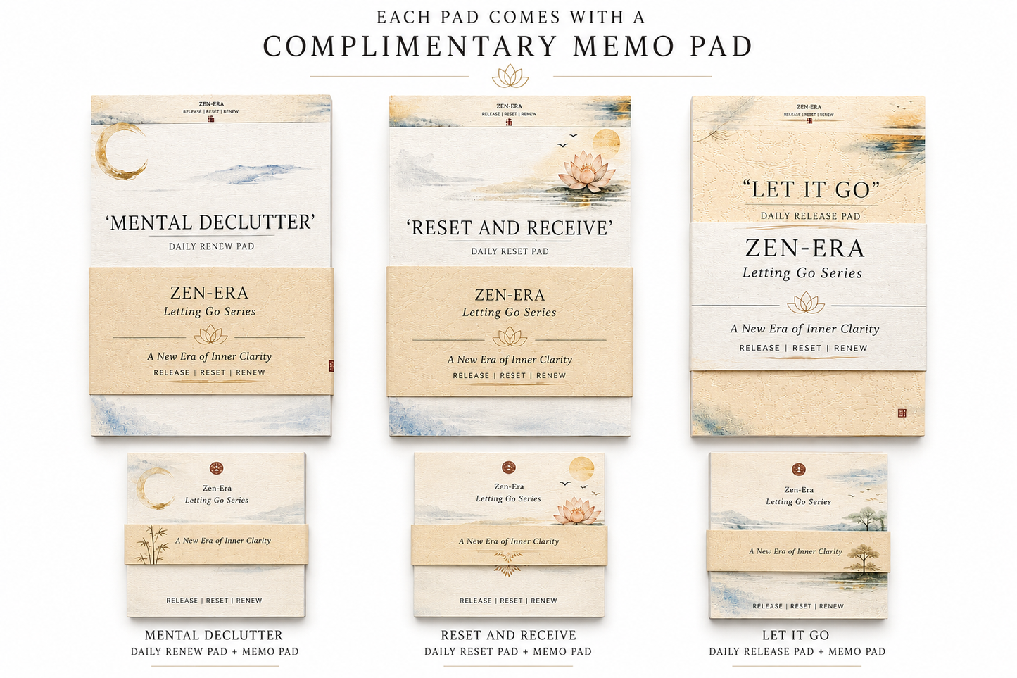 Mental Declutter™ Daily Renew Pad | Therapist-Guided Reflection Notepad with Complimentary Memo Pad |