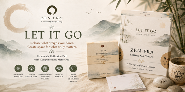 Let It Go™ Daily Release Pad | Handmade Therapist-Guided Reflection Notepad with Complimentary Memo Pad | ZEN-ERA®