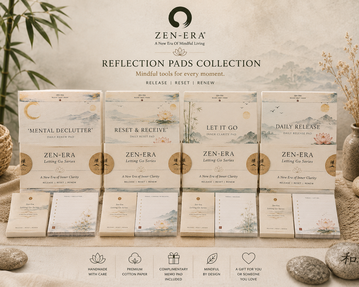 Mental Declutter™ Daily Renew Pad | Handmade Therapist-Guided Reflection Notepad with Complimentary Memo Pad |
