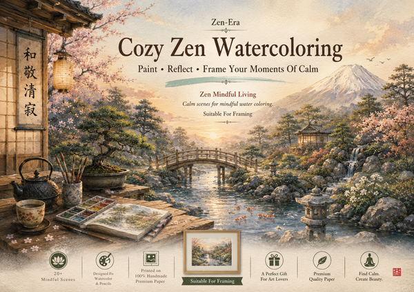 Color Your Zen™ | Handmade Watercolor Book on 100% Cotton Paper | Paint • Reflect • Display | Suitable for Framing